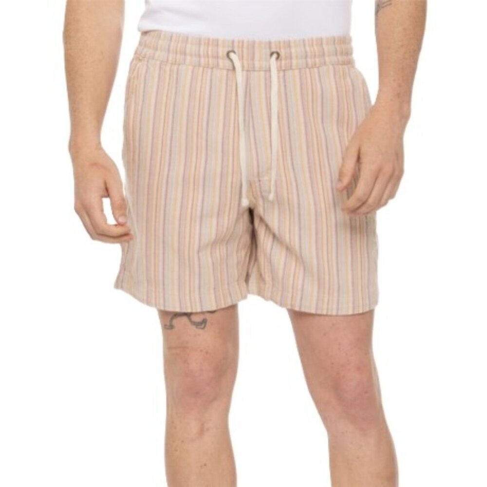 NWT Marine Layer Men's 6" Saturday Textured Beach ShortWarm Multi Stripe XXL